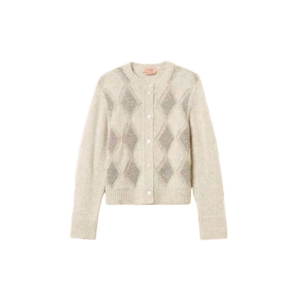Twin Set Women Diamond Jacquard Cardigan